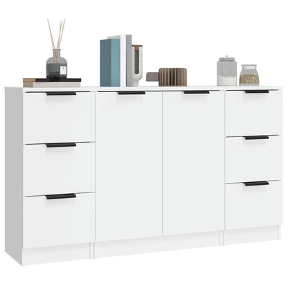 Buffets 3 PCS White Engineering Wood
