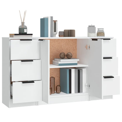 Buffets 3 PCS White Engineering Wood
