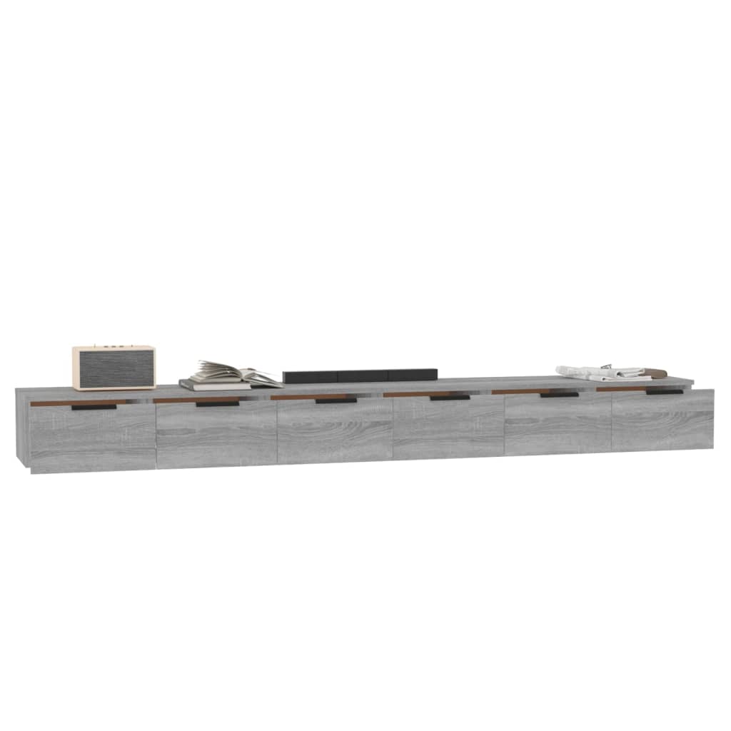 Wall cabinets 2pcs Sonoma Gray 102x30x20cm Engineering wood