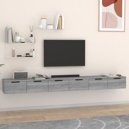Wall cabinets 2pcs Sonoma Gray 102x30x20cm Engineering wood