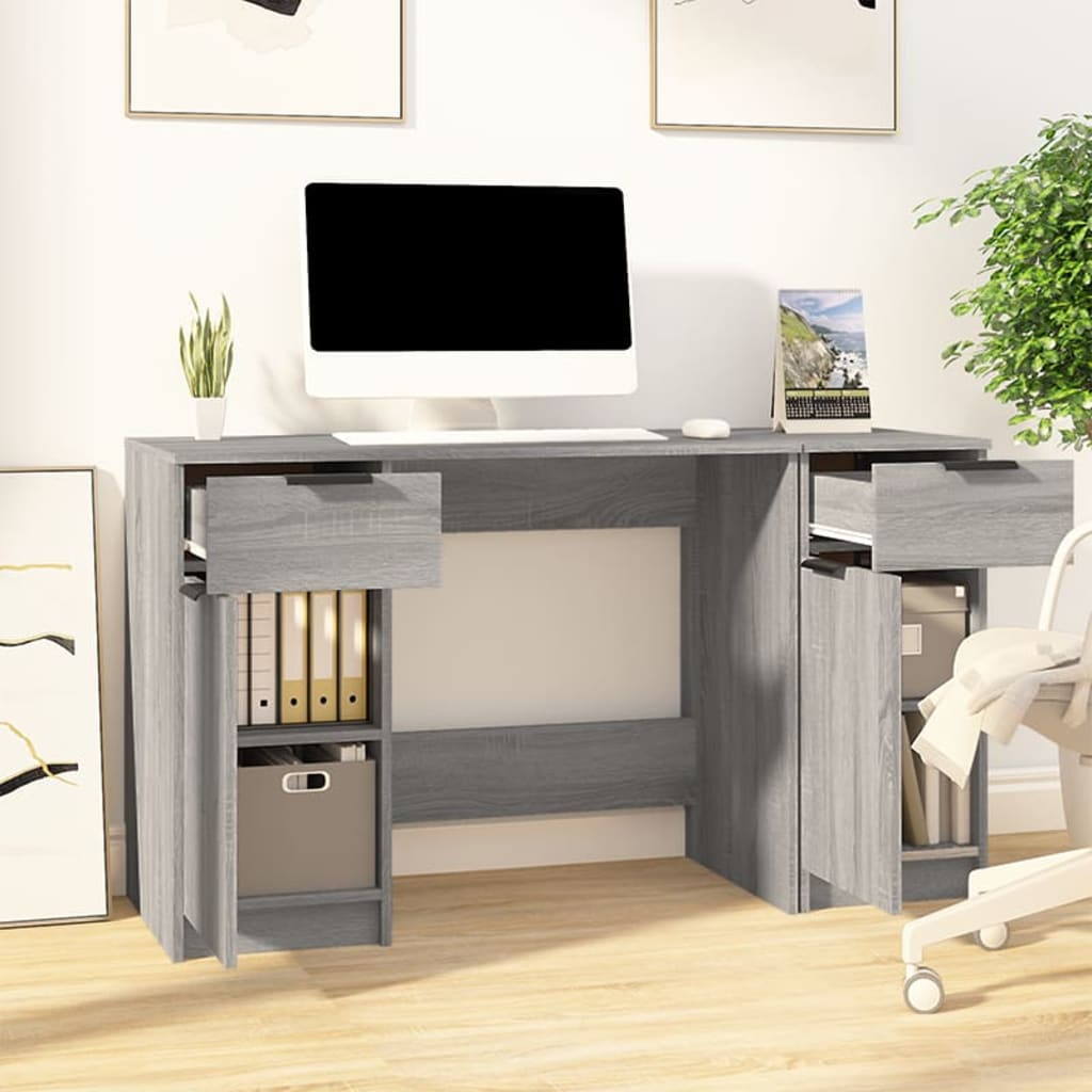 Oficina con Sonoma Sonoma Gray Wood Engineering Gabinet