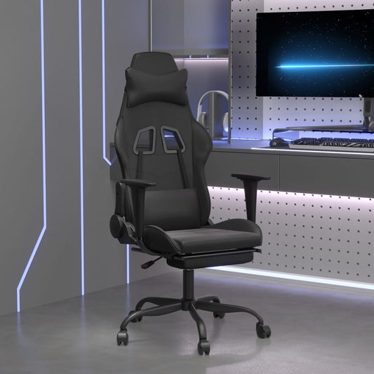 Gaming- und Massagestuhl mit schwarzen Faire Black Footstützen