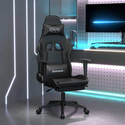 Gaming- und Massagestuhl mit schwarzen Faire Black Footstützen