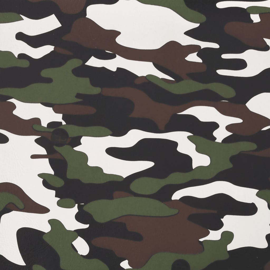 Cadeira de jogos e camuflagem de massagem e couro preto