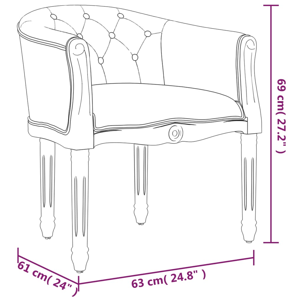 Fauteuil Gris foncé Tissu