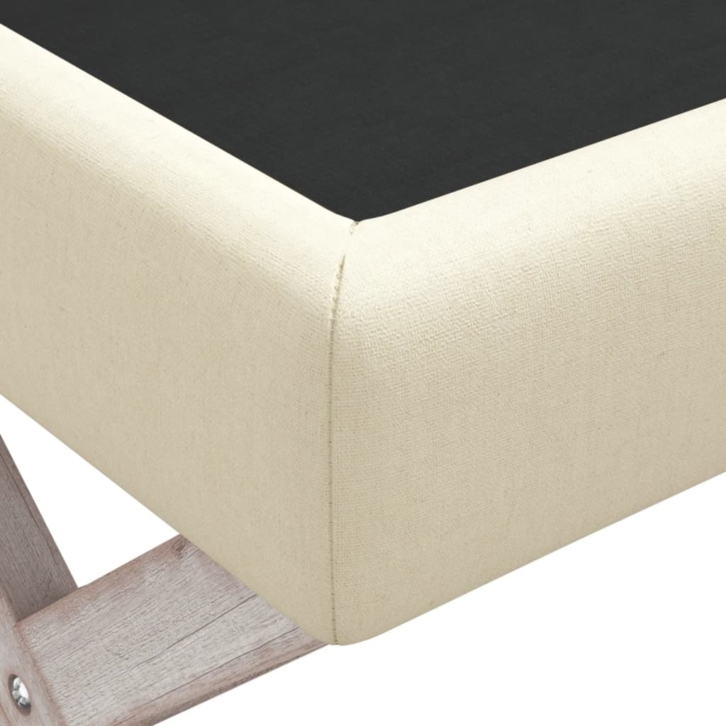 Tabouret de rangement Beige 110x45x49 cm Lin