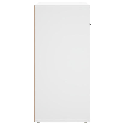Buffet Blanc 80x33x70 cm Bois d'ingénierie