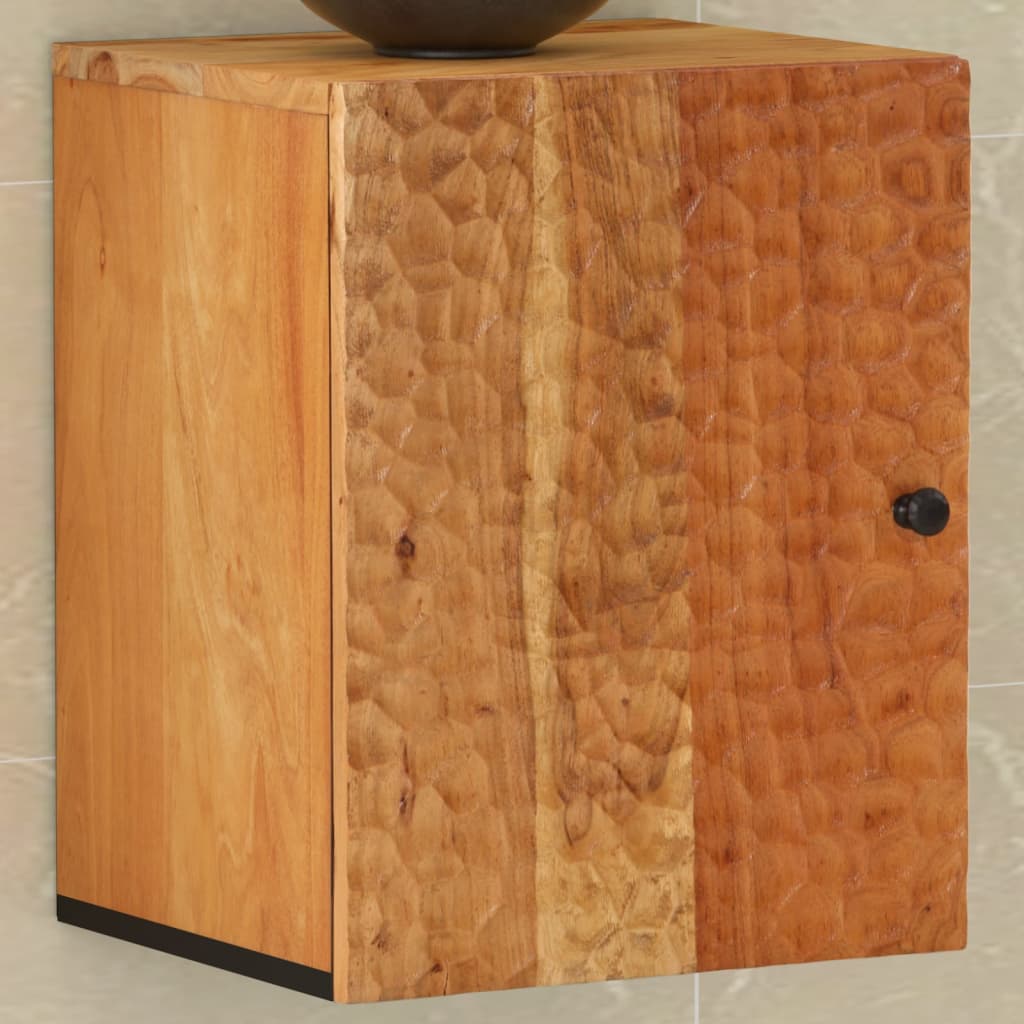 38x33x48cm Wand Acacia Holz Badezimmerschrank
