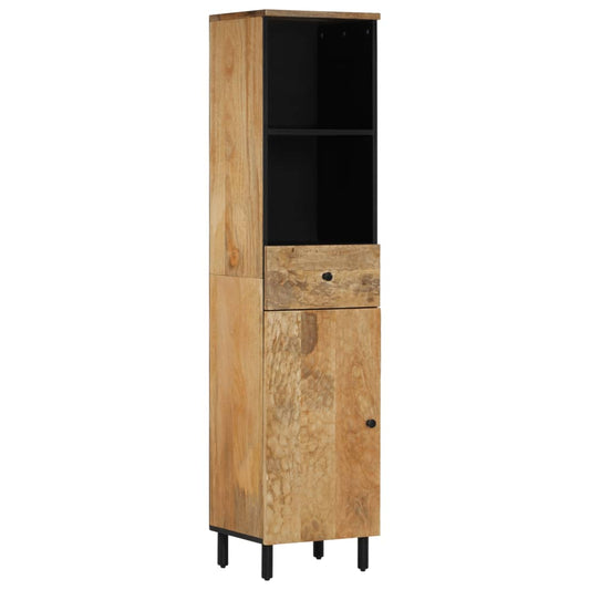 Armadio da bagno 38x33x160 cm legno di mango solido