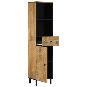Armadio da bagno 38x33x160 cm legno di mango solido