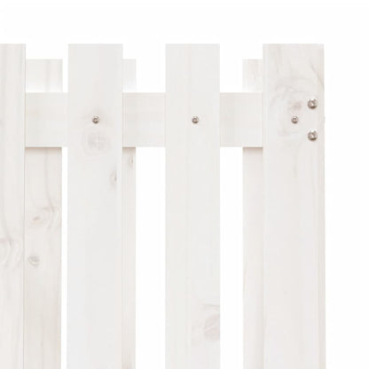 Jardinière avec design de clôture blanc 70x70x70 cm pin massif