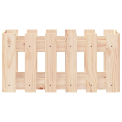 Jardinière avec design de clôture 60x30x30 cm pin massif