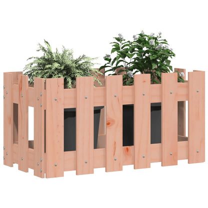 Jardinière avec design de clôture 60x30x30 cm douglas massif