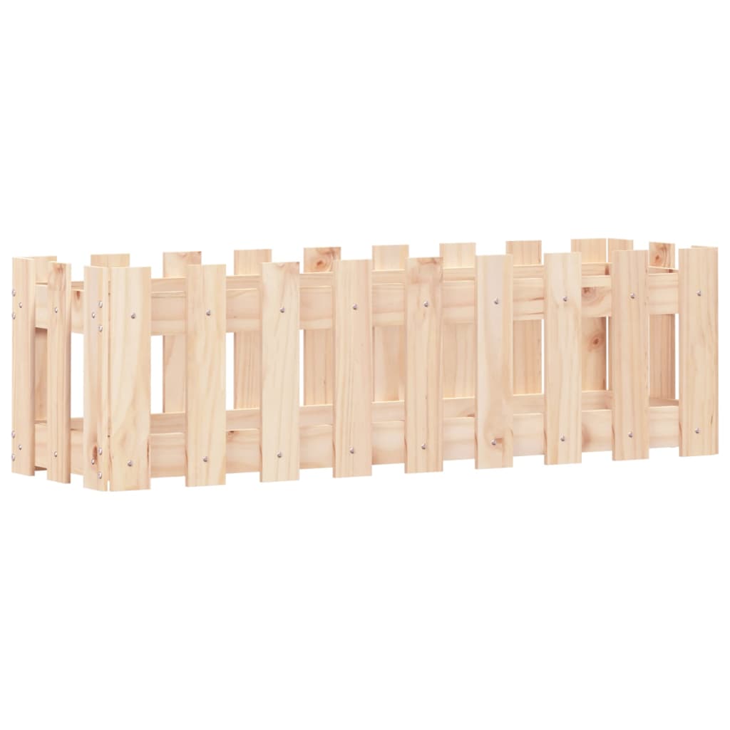 Lit surélevé de jardin design de clôture 100x30x30cm pin massif