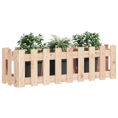Lit surélevé de jardin design de clôture 100x30x30cm pin massif