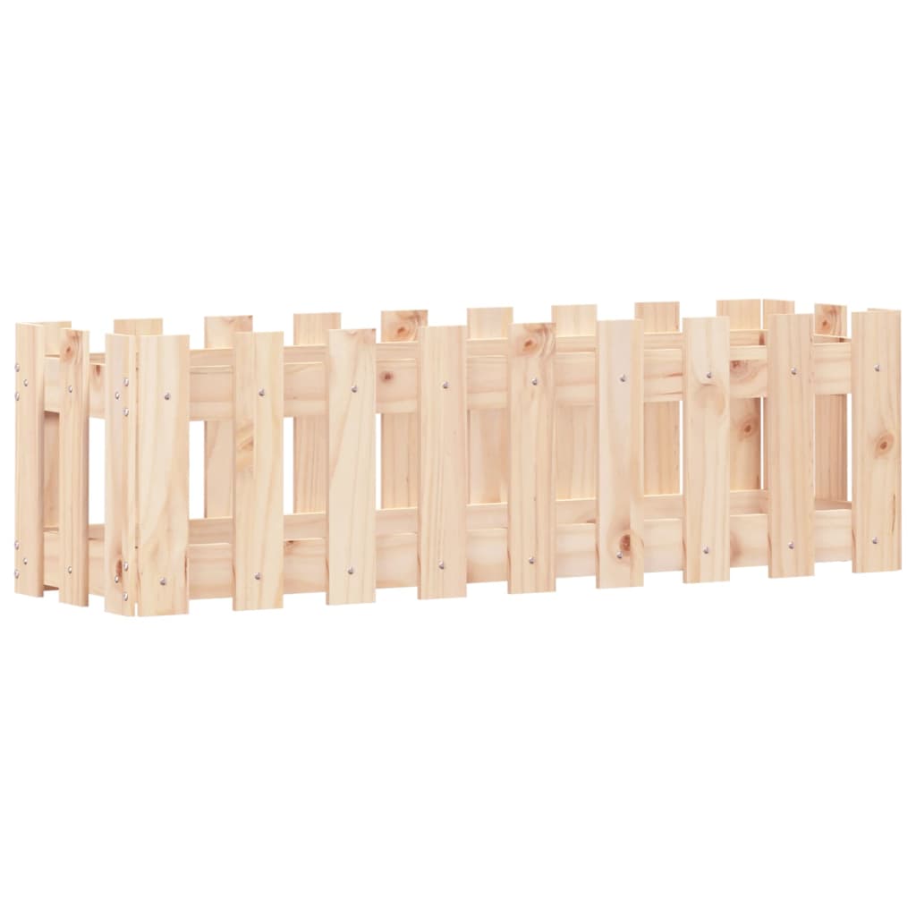 Lit surélevé de jardin design de clôture 100x30x30cm pin massif