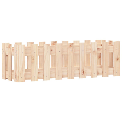 Lit surélevé de jardin design de clôture 100x30x30cm pin massif