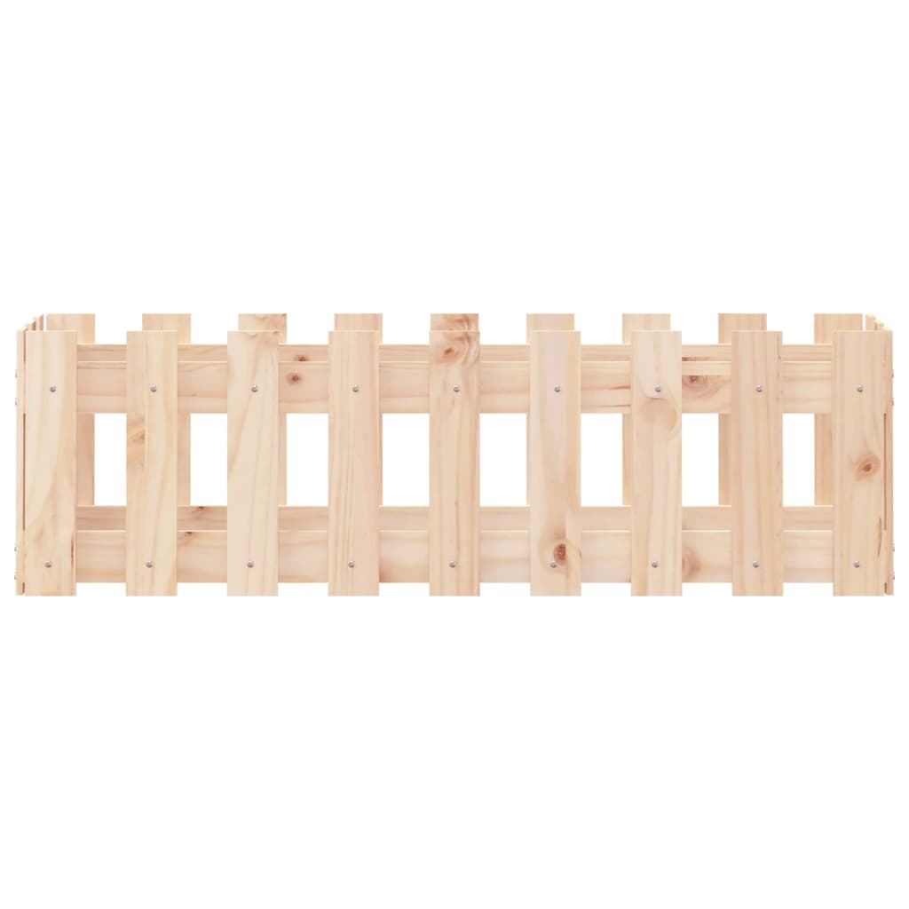 Lit surélevé de jardin design de clôture 100x30x30cm pin massif