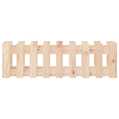 Lit surélevé de jardin design de clôture 100x30x30cm pin massif