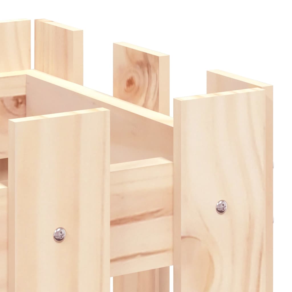 Lit surélevé de jardin design de clôture 100x30x30cm pin massif