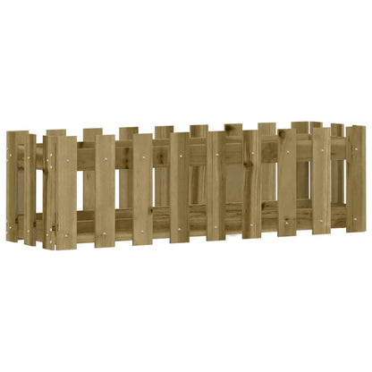 Lit surélevé de jardin design de clôture bois de pin imprégné