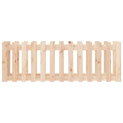 Lit surélevé de jardin design de clôture 150x50x50cm pin massif