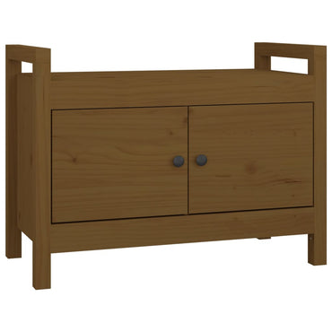 Panca ad ingresso marrone miele 80x40x60 cm legno di pino solido