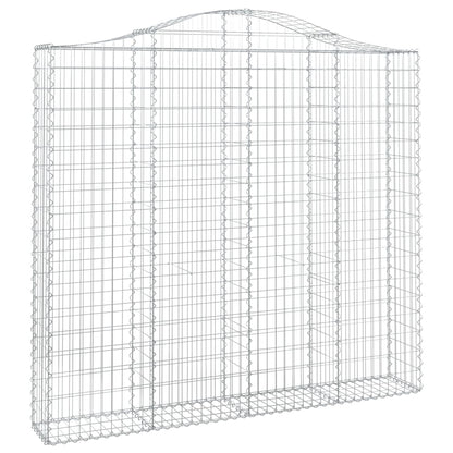 Paniers à gabions arqués 3 pcs 200x30x180/200 cm Fer galvanisé