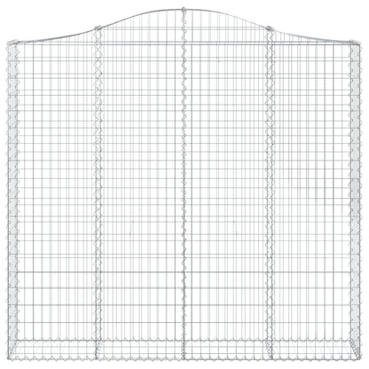 Paniers à gabions arqués 3 pcs 200x30x180/200 cm Fer galvanisé