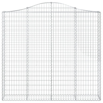 Paniers à gabions arqués 4 pcs 200x30x180/200 cm Fer galvanisé