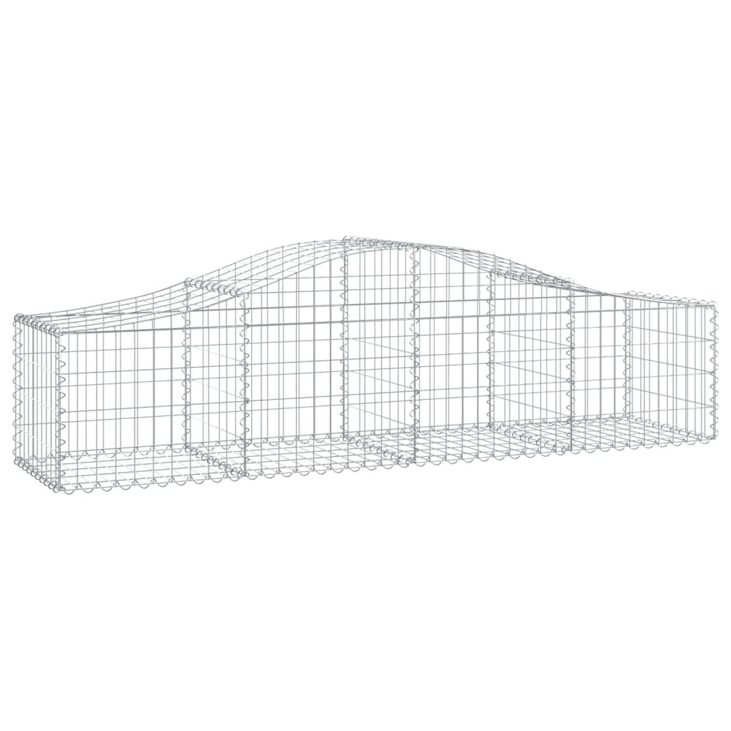 Arched Gabions baskets 5 pcs 200x50x40/60 cm Galvanized iron
