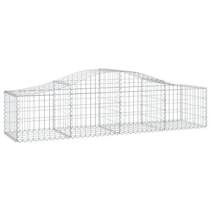 Arched Gabions baskets 5 pcs 200x50x40/60 cm Galvanized iron