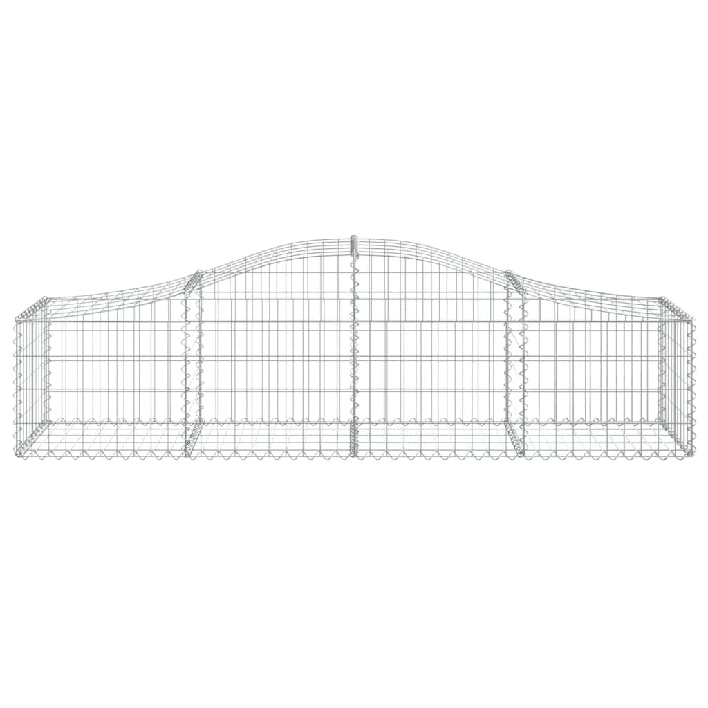 Arched Gabions baskets 5 pcs 200x50x40/60 cm Galvanized iron