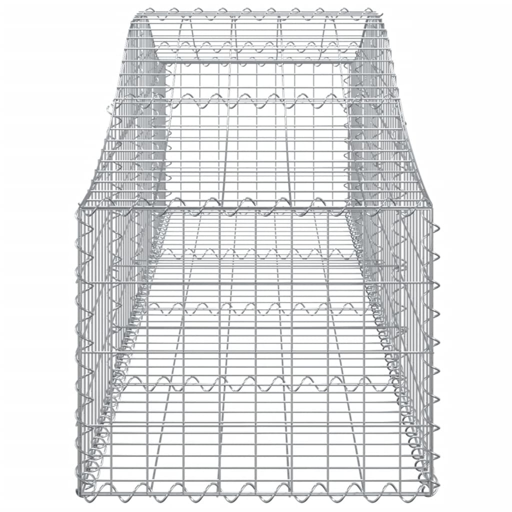 Arched Gabions baskets 5 pcs 200x50x40/60 cm Galvanized iron
