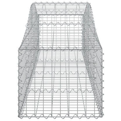Paniers à gabions arqués 7 pcs 200x50x40/60 cm fer galvanisé