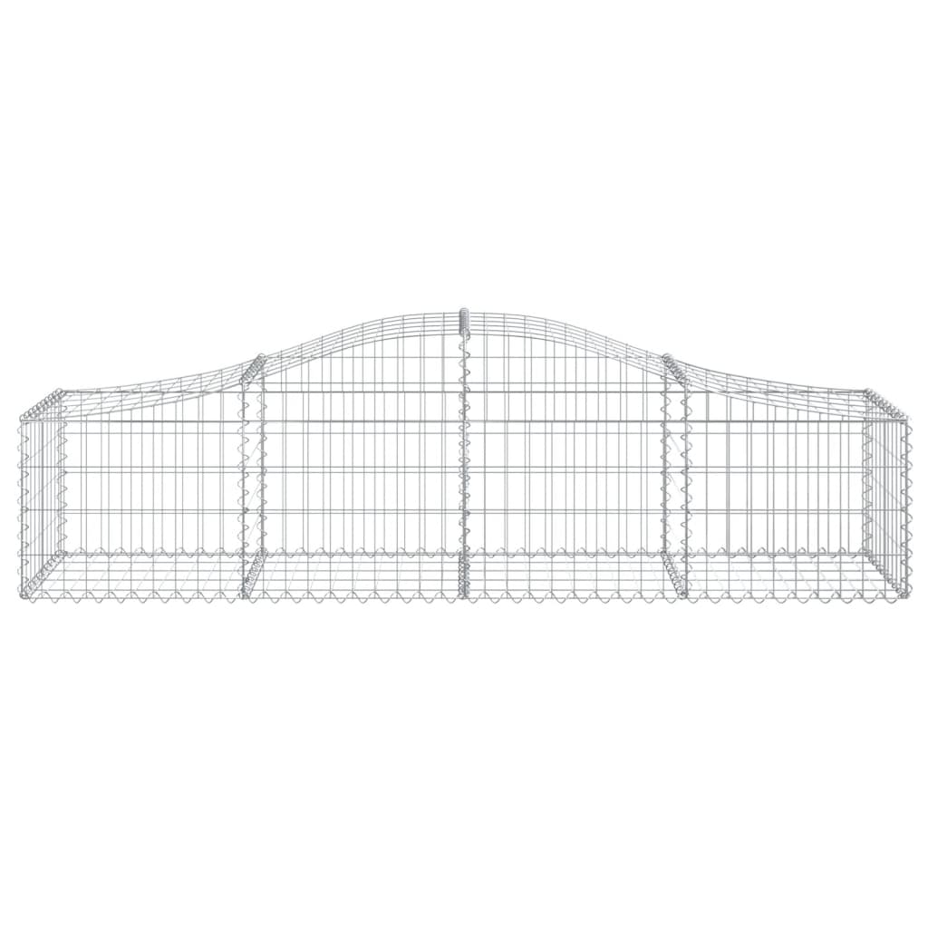 Paniers à gabions arqués 15 pcs 200x50x40/60 cm fer galvanisé
