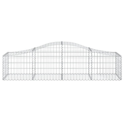 Paniers à gabions arqués 15 pcs 200x50x40/60 cm fer galvanisé