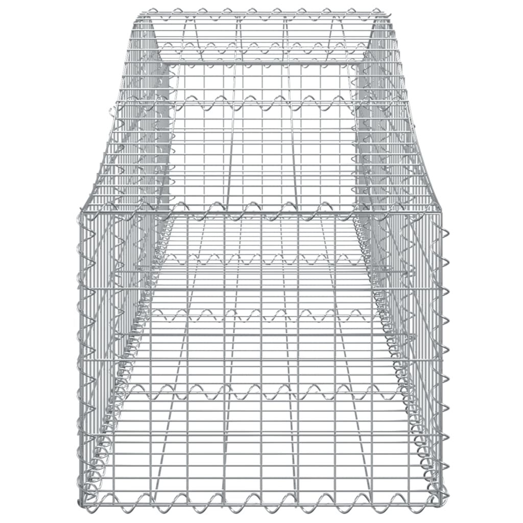 Paniers à gabions arqués 15 pcs 200x50x40/60 cm fer galvanisé