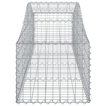 Paniers à gabions arqués 15 pcs 200x50x40/60 cm fer galvanisé