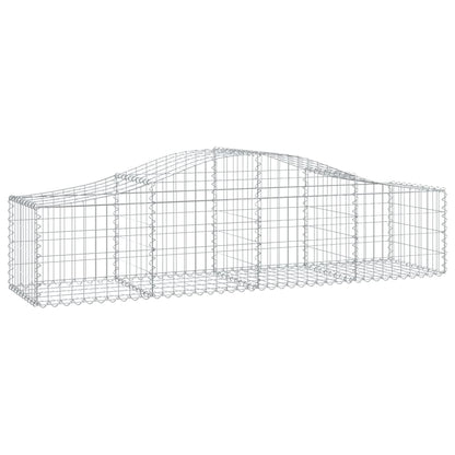 Paniers à gabions arqués 40 pcs 200x50x40/60 cm fer galvanisé