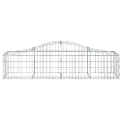 Paniers à gabions arqués 40 pcs 200x50x40/60 cm fer galvanisé