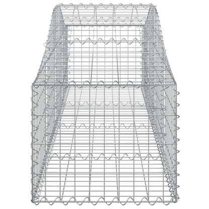 Paniers à gabions arqués 40 pcs 200x50x40/60 cm fer galvanisé