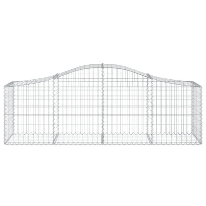 Paniers à gabions arqués 8 pcs 200x50x60/80 cm Fer galvanisé
