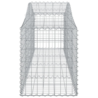 Paniers à gabions arqués 8 pcs 200x50x60/80 cm Fer galvanisé