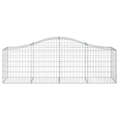 Paniers à gabions arqués 10 pcs 200x50x60/80 cm Fer galvanisé