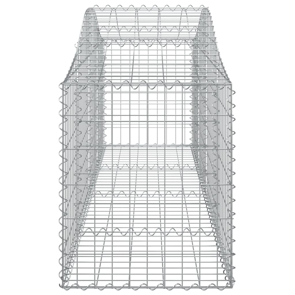 Paniers à gabions arqués 10 pcs 200x50x60/80 cm Fer galvanisé