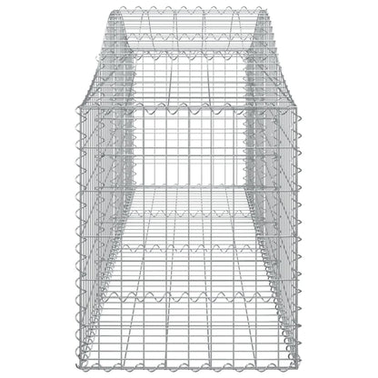 Paniers à gabions arqués 10 pcs 200x50x60/80 cm Fer galvanisé