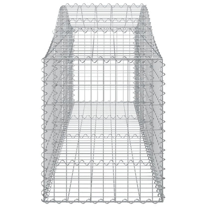 Paniers à gabions arqués 15 pcs 200x50x60/80 cm fer galvanisé