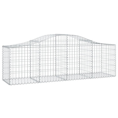Paniers à gabions arqués 40 pcs 200x50x60/80 cm fer galvanisé