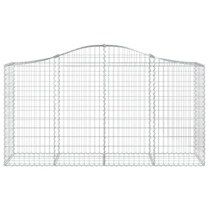 Paniers à gabions arqués 30 pcs 200x50x100/120 cm fer galvanisé